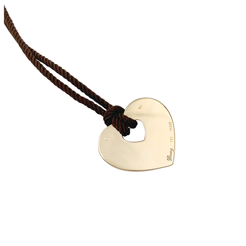 Pendentif Poiray, "Coeur Secret", or jaune.