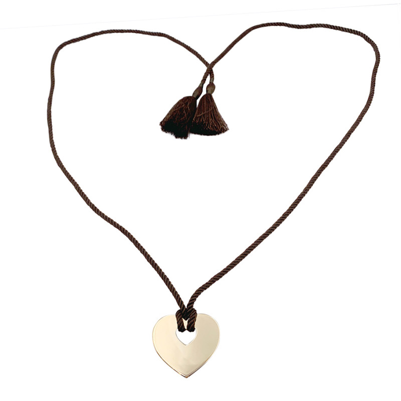 Pendentif Poiray, "Coeur Secret", or jaune.