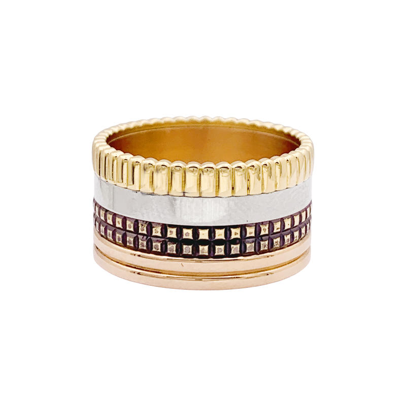 Bague Boucheron "Quatre Classique Large" trois ors.