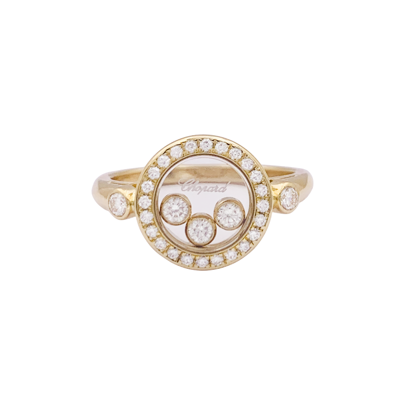 Chopard gold ring, "Happy Diamonds" collection.