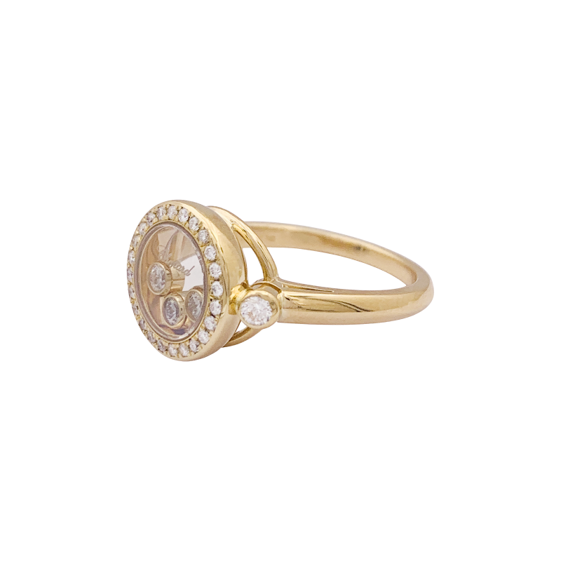 Chopard gold ring, "Happy Diamonds" collection.