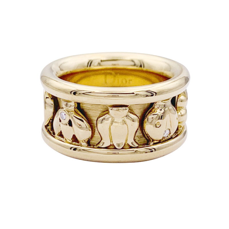 Bague Dior, "Gri-Gri", or jaune, diamants.