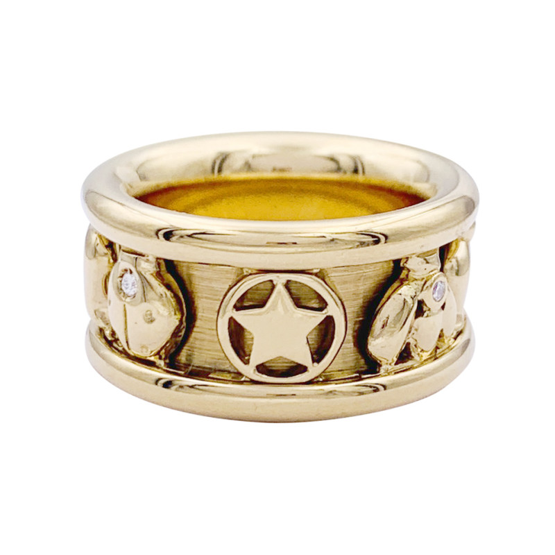 Bague Dior, "Gri-Gri", or jaune, diamants.