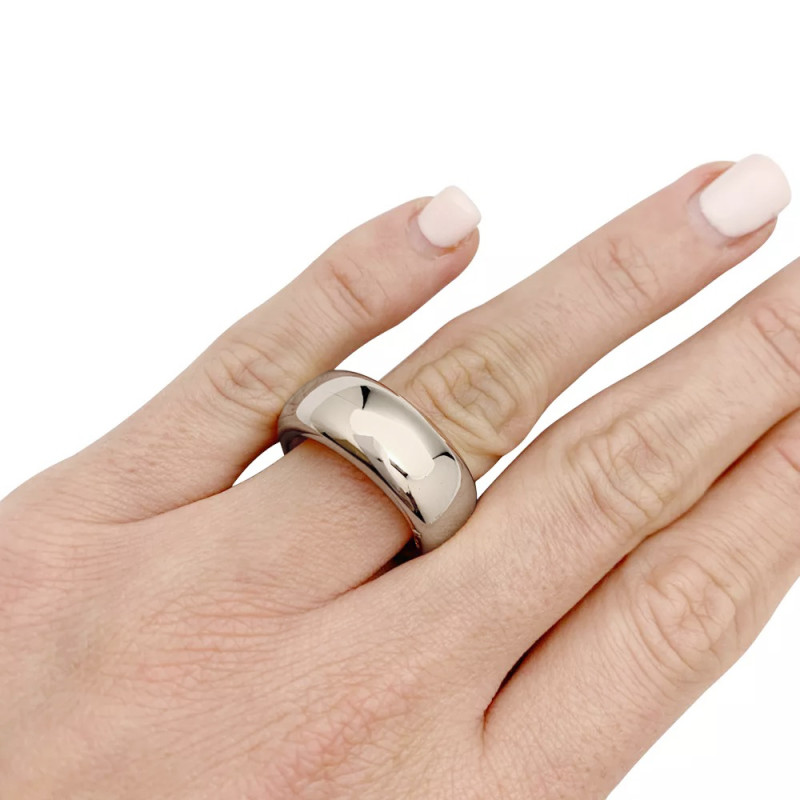 Pomellato natural white gold ring, "Iconica" collection.