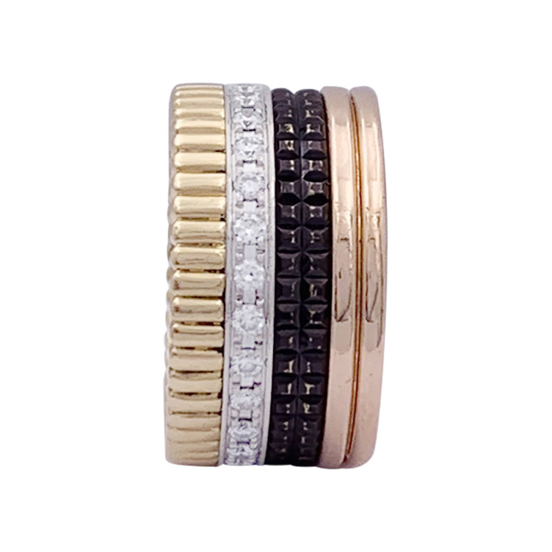 Bague Boucheron, "Quatre Classique Large", trois ors et diamants