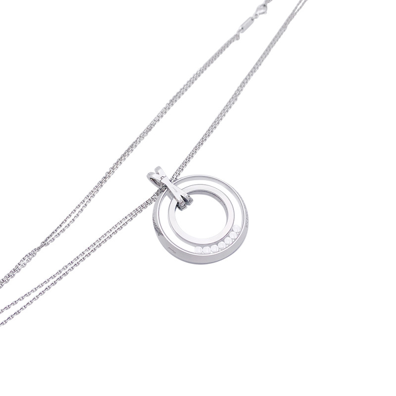 Chopard white gold pendant, "Happy Diamonds" collection.