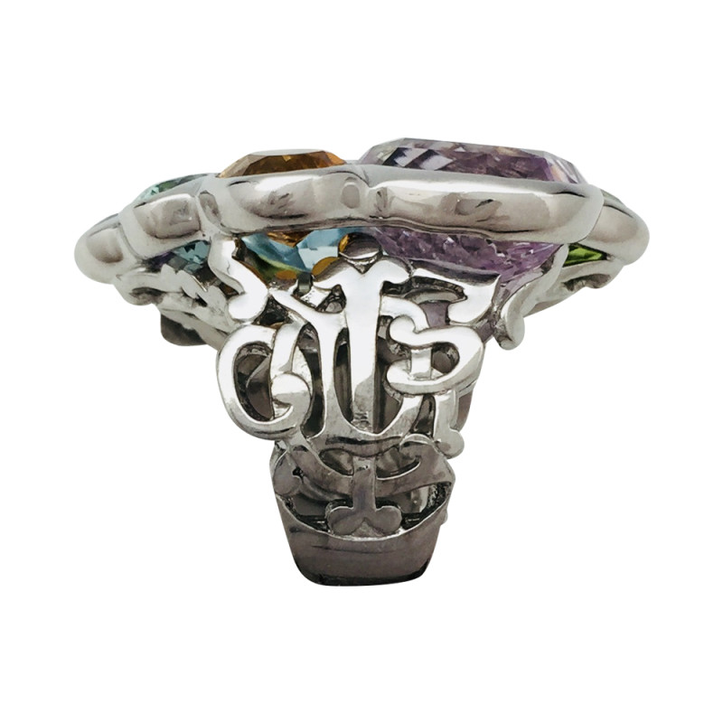 Bague Dior, "Belle d'été" en or blanc et pierres de couleurs.