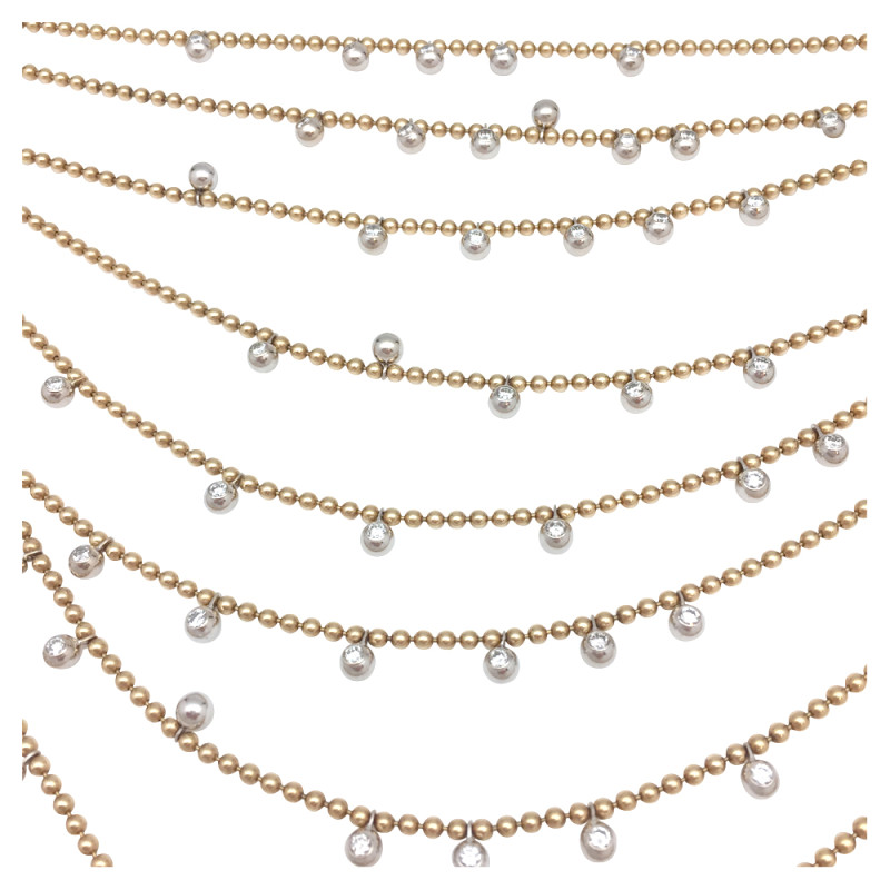 Collier Cartier "Draperie" en or jaune, or blanc et diamants.