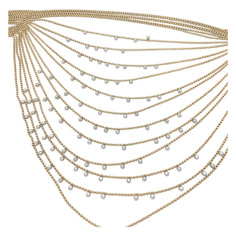 Collier Cartier "Draperie" en or jaune, or blanc et diamants.