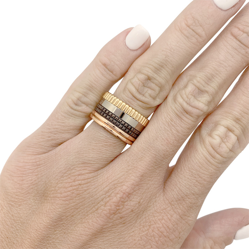 Bague Boucheron, "Quatre Classique Large", quatre tons.