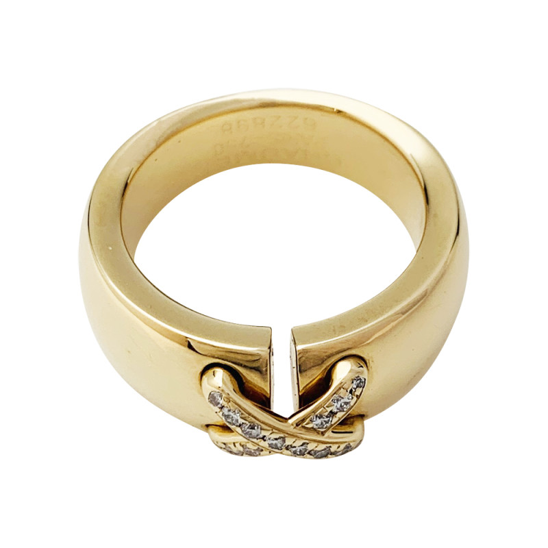 Yellow gold and diamond Chaumet ring, "Lien" collection.