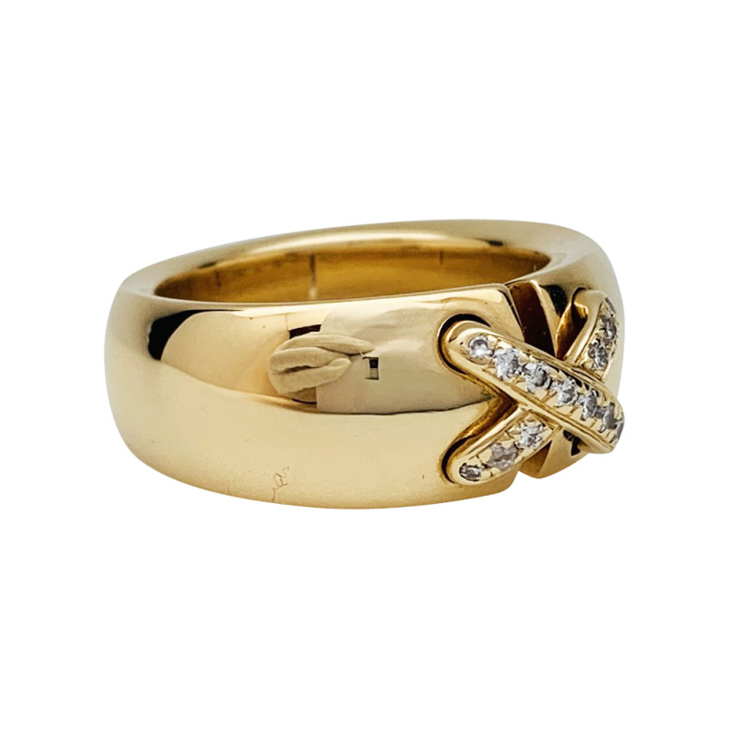 Yellow gold and diamond Chaumet ring, "Lien" collection.