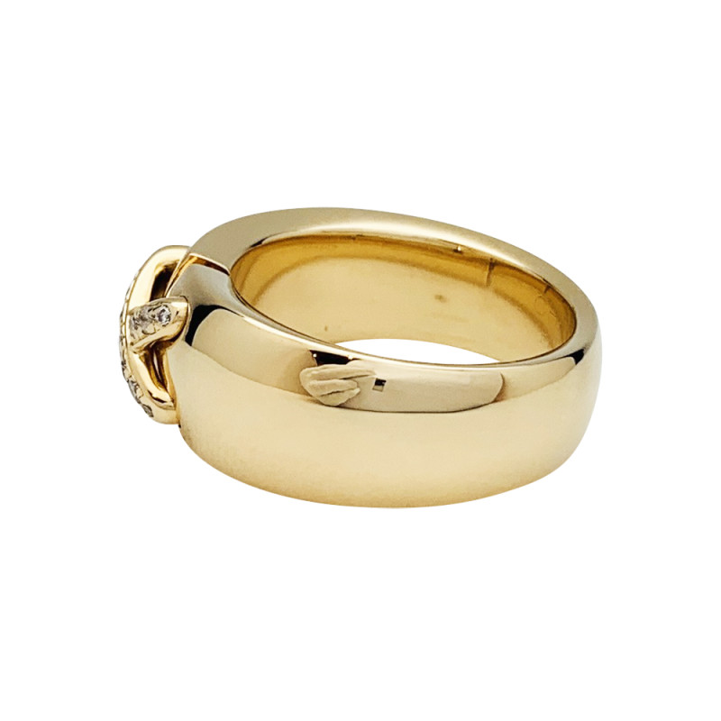 Yellow gold and diamond Chaumet ring, "Lien" collection.