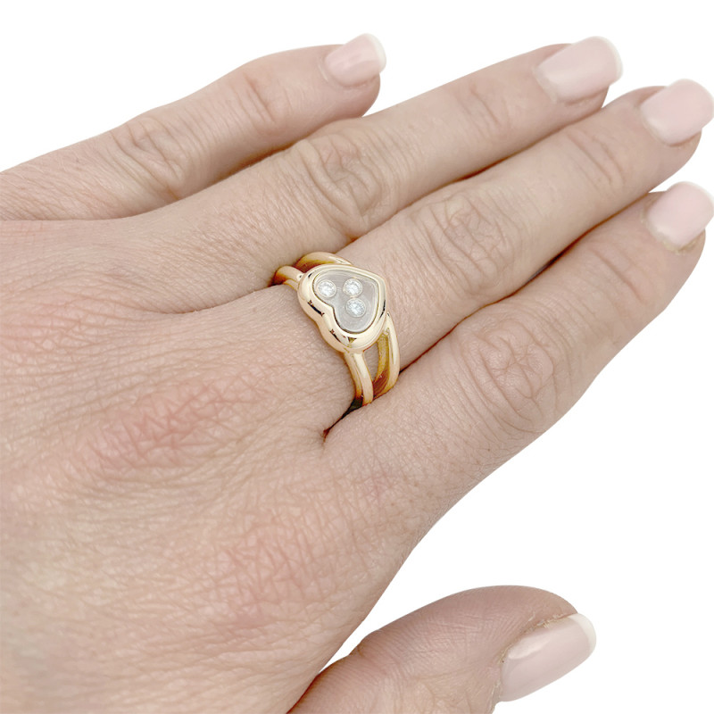 Bague Chopard, "Happy Diamonds", or jaune, diamant.