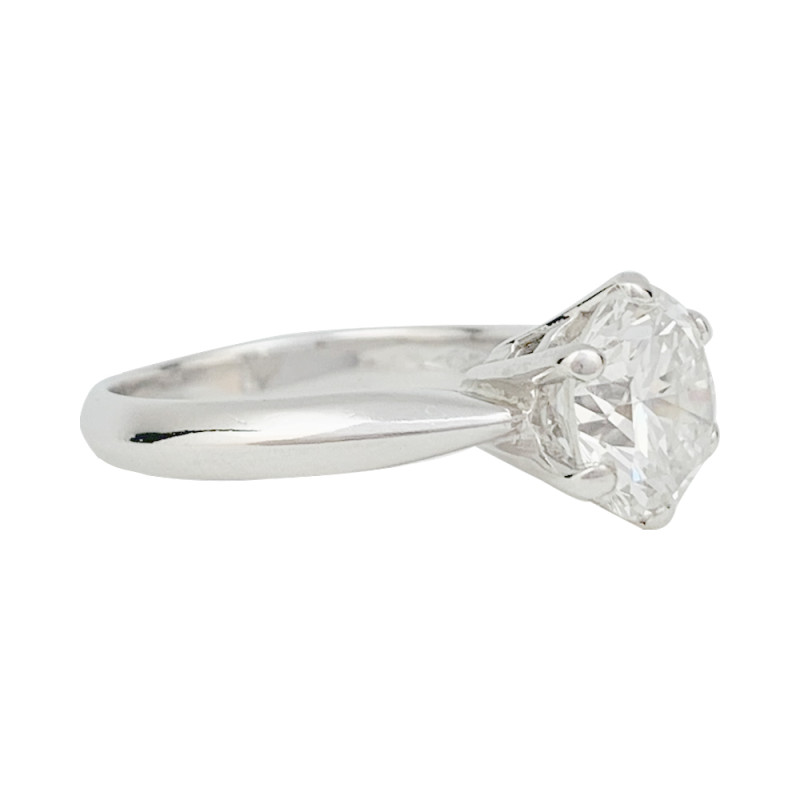 Bague diamant 2,52 carats, en or blanc.