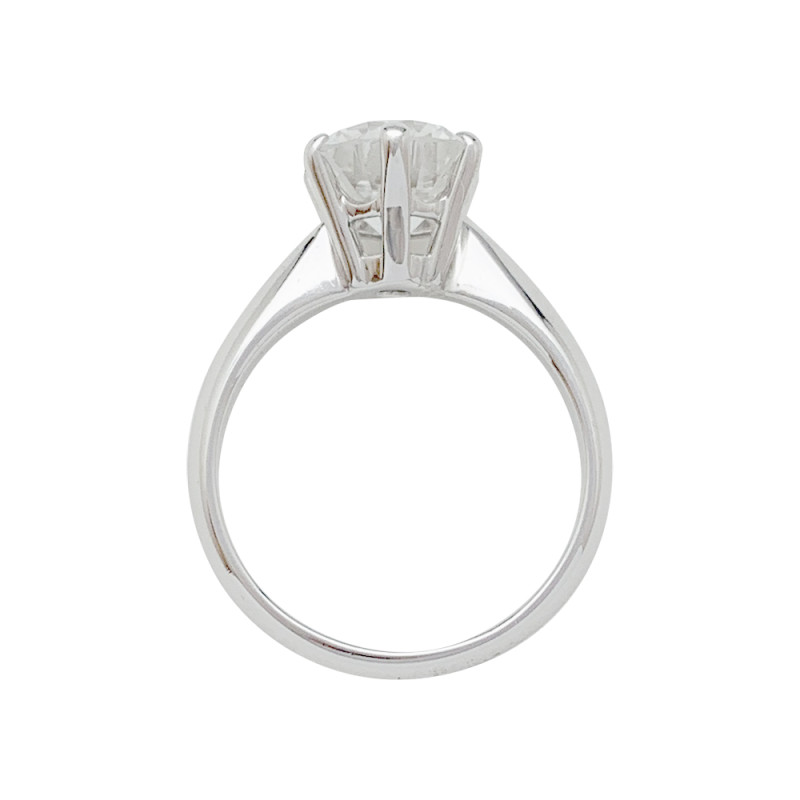 Bague diamant 2,52 carats, en or blanc.