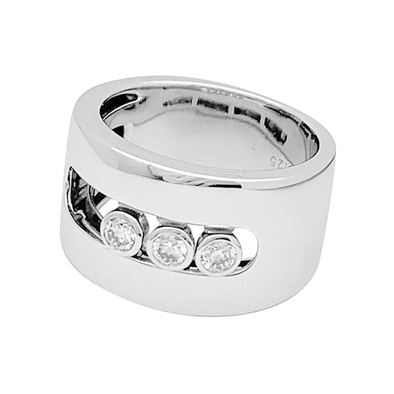 Bague Messika, "Move", or blanc, diamants.
