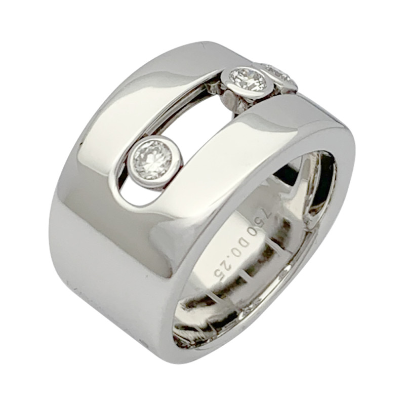 Bague Messika, "Move", or blanc, diamants.