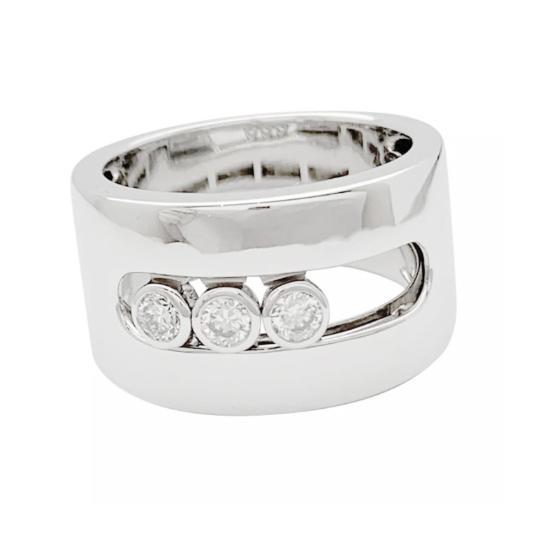 Bague Messika, "Move", or blanc, diamants.