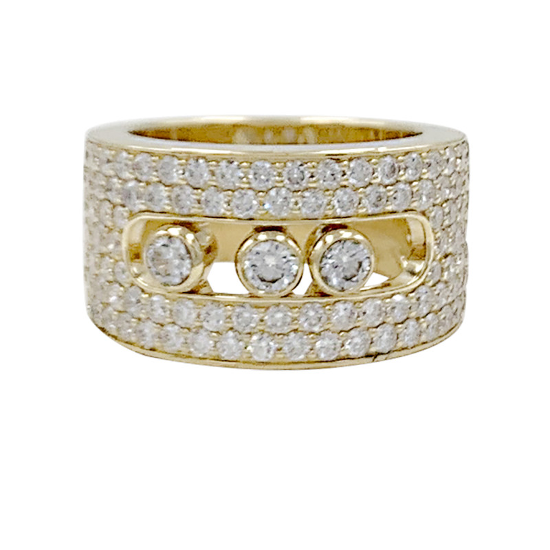 Bague Messika, "Move Joaillerie Pavée", or jaune, diamants