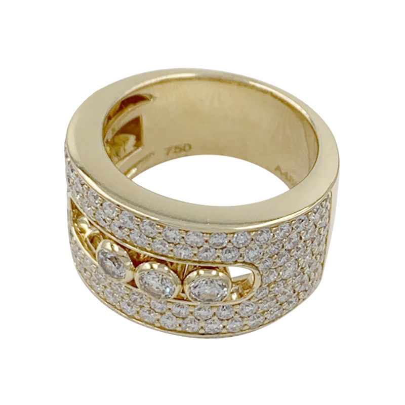 Bague Messika, "Move Joaillerie Pavée", or jaune, diamants