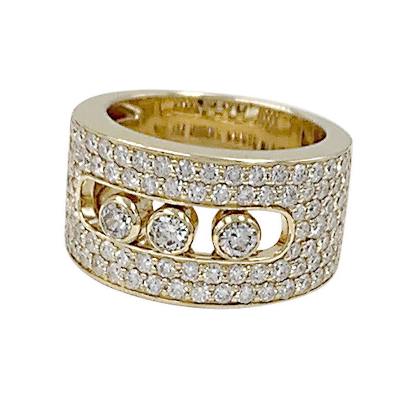 Bague Messika, "Move Joaillerie Pavée", or jaune, diamants