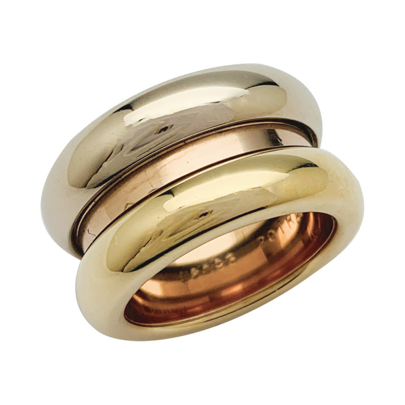 Three golds Poiray ring, "Symbole" collection.
