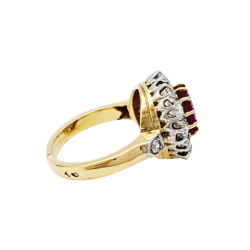 "Pompadour" ruby and diamonds ring.