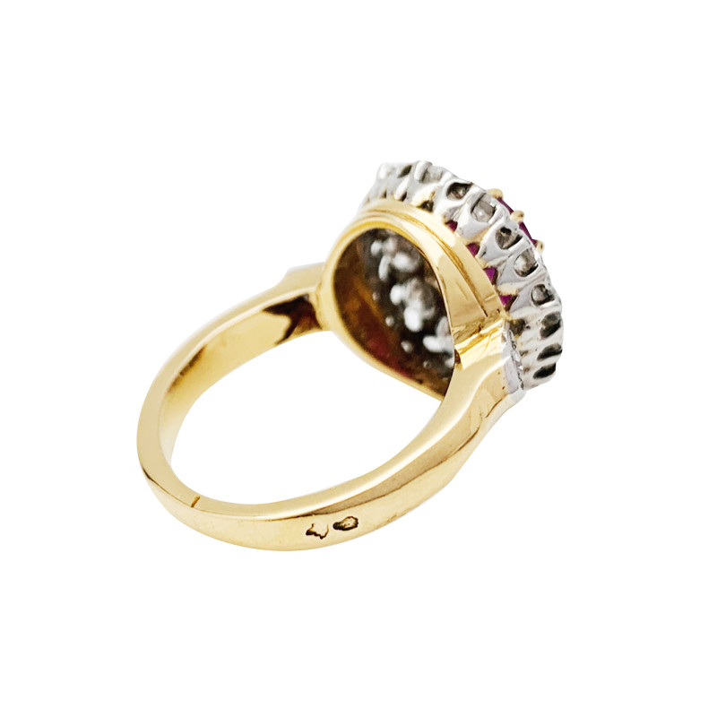 "Pompadour" ruby and diamonds ring.