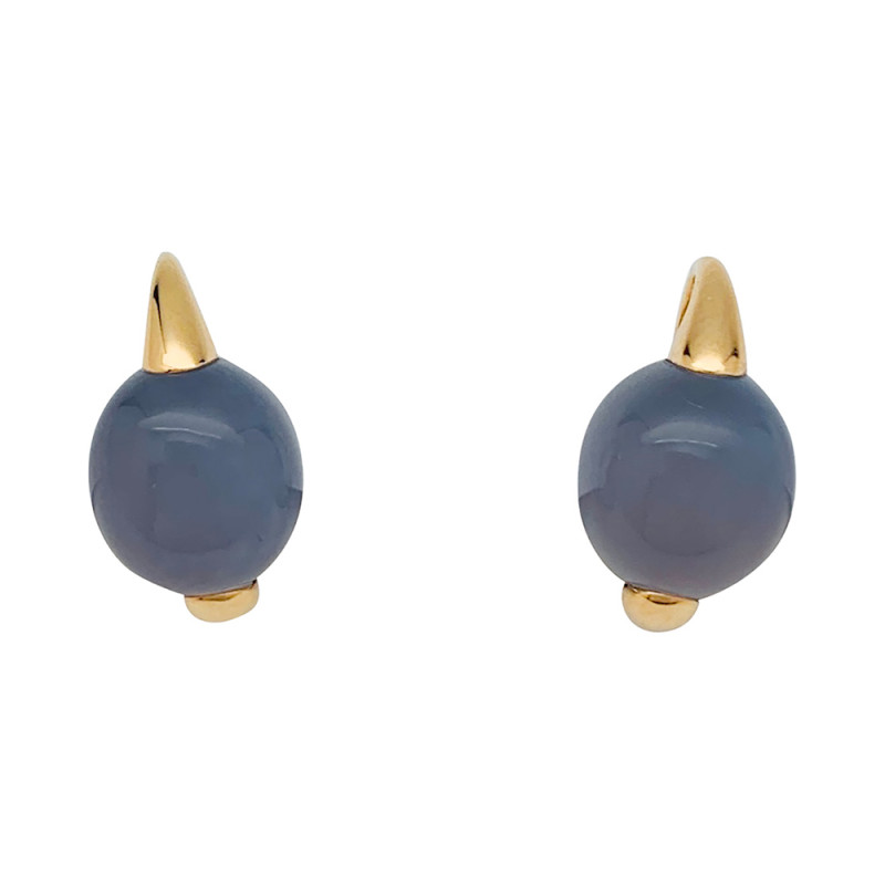 Pomellato rose gold earrings, "Luna" collection.