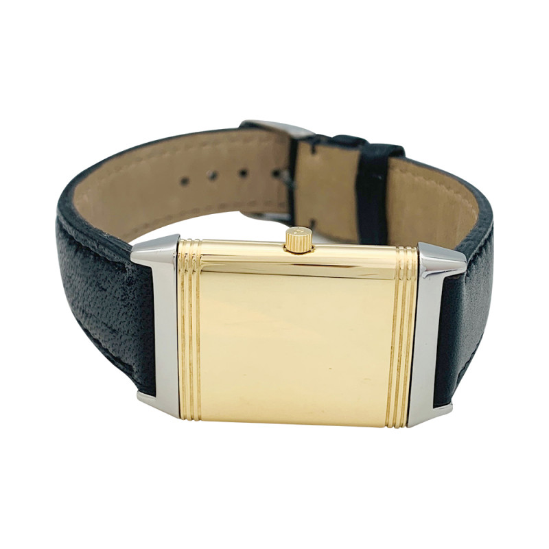Jaeger Lecoultre gold and steel watch, "Reverso" collection.
