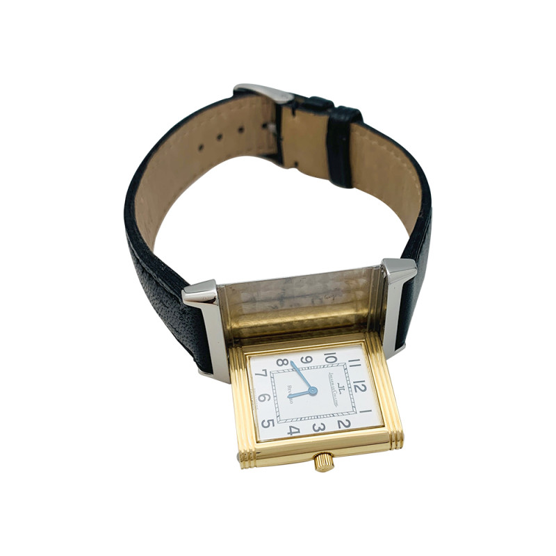 Jaeger Lecoultre gold and steel watch, "Reverso" collection.