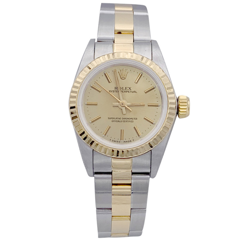 Rolex steel and yellow gold watch, "Oyster Perpetual".