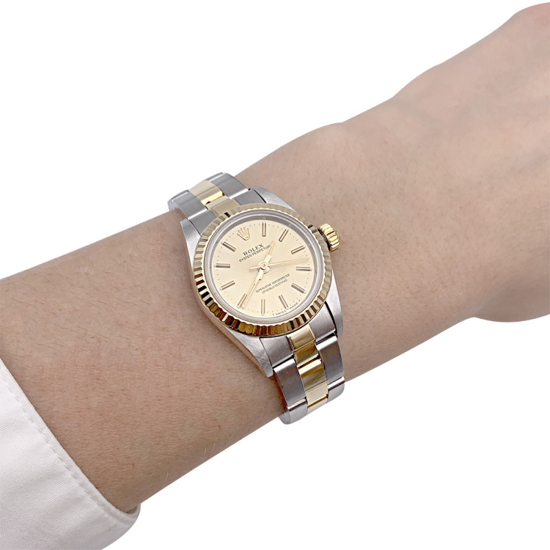 Rolex steel and yellow gold watch, "Oyster Perpetual".