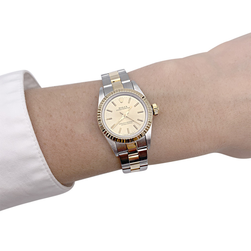 Rolex steel and yellow gold watch, "Oyster Perpetual".