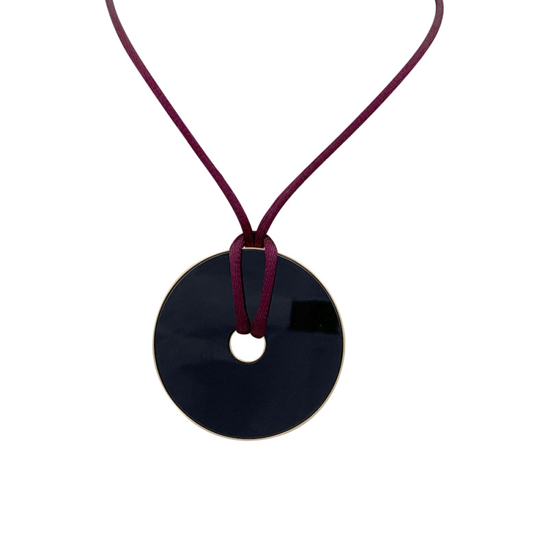 Pendentif Dinh Van, "Pi Chinois", or jaune, onyx.