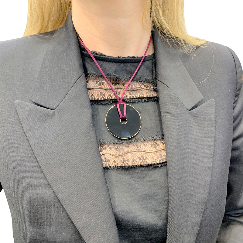 Pendentif Dinh Van, "Pi Chinois", or jaune, onyx.