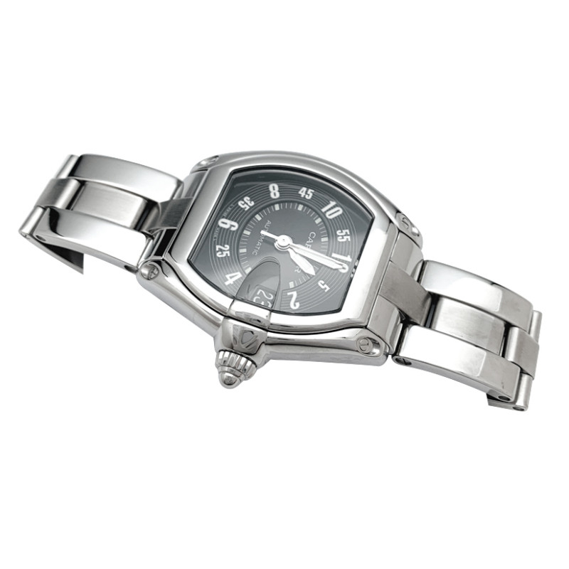 Stainless steel Cartier watch, "Roaster" collection.