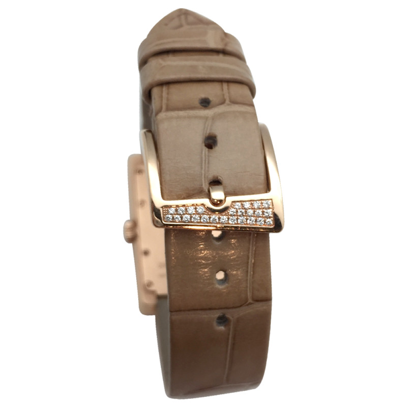 Montre Vacheron Constantin modèle "1972" en or rose, diamants.